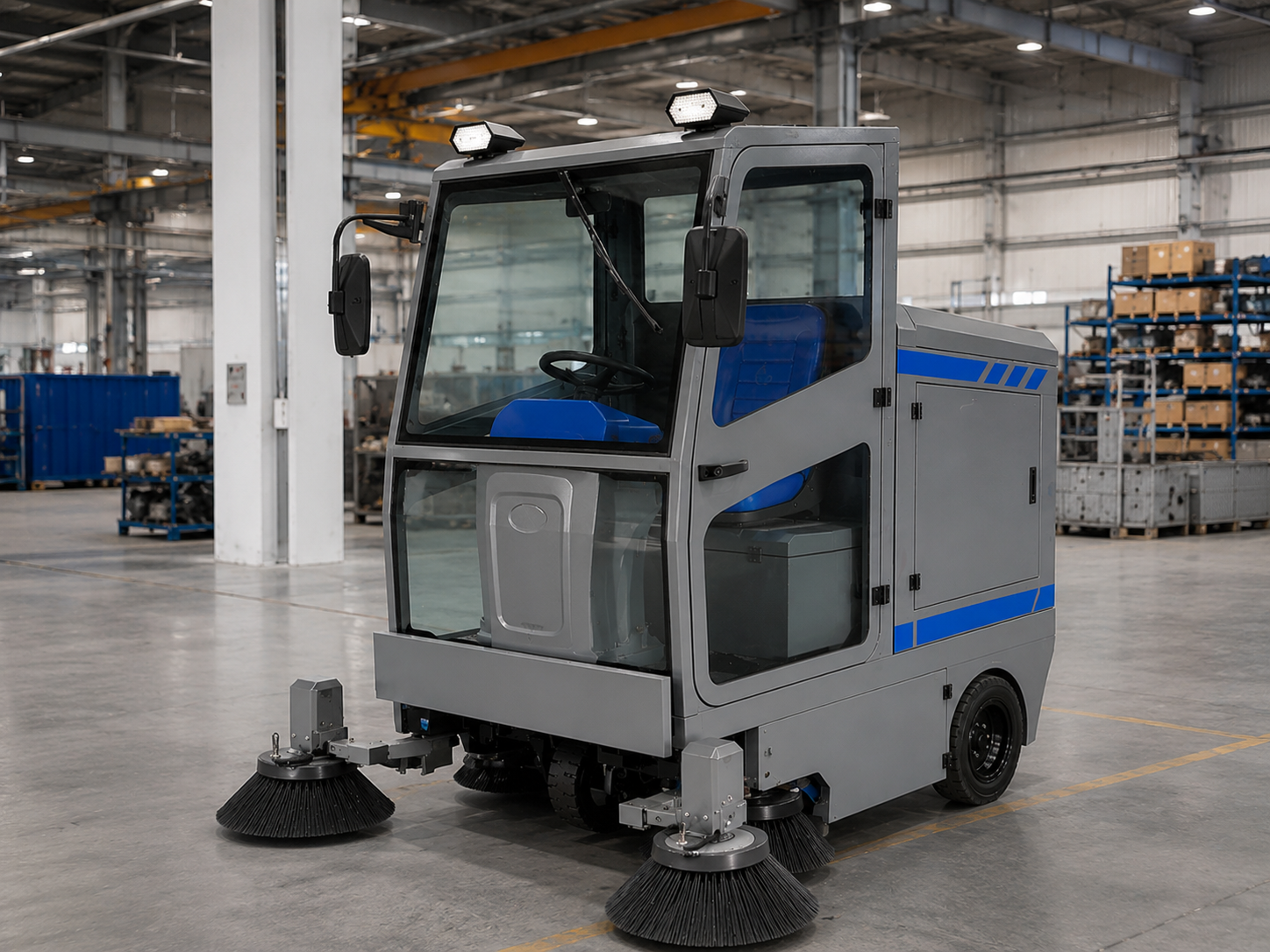 HS190 Ride On Floor Sweeper | Battery Powered